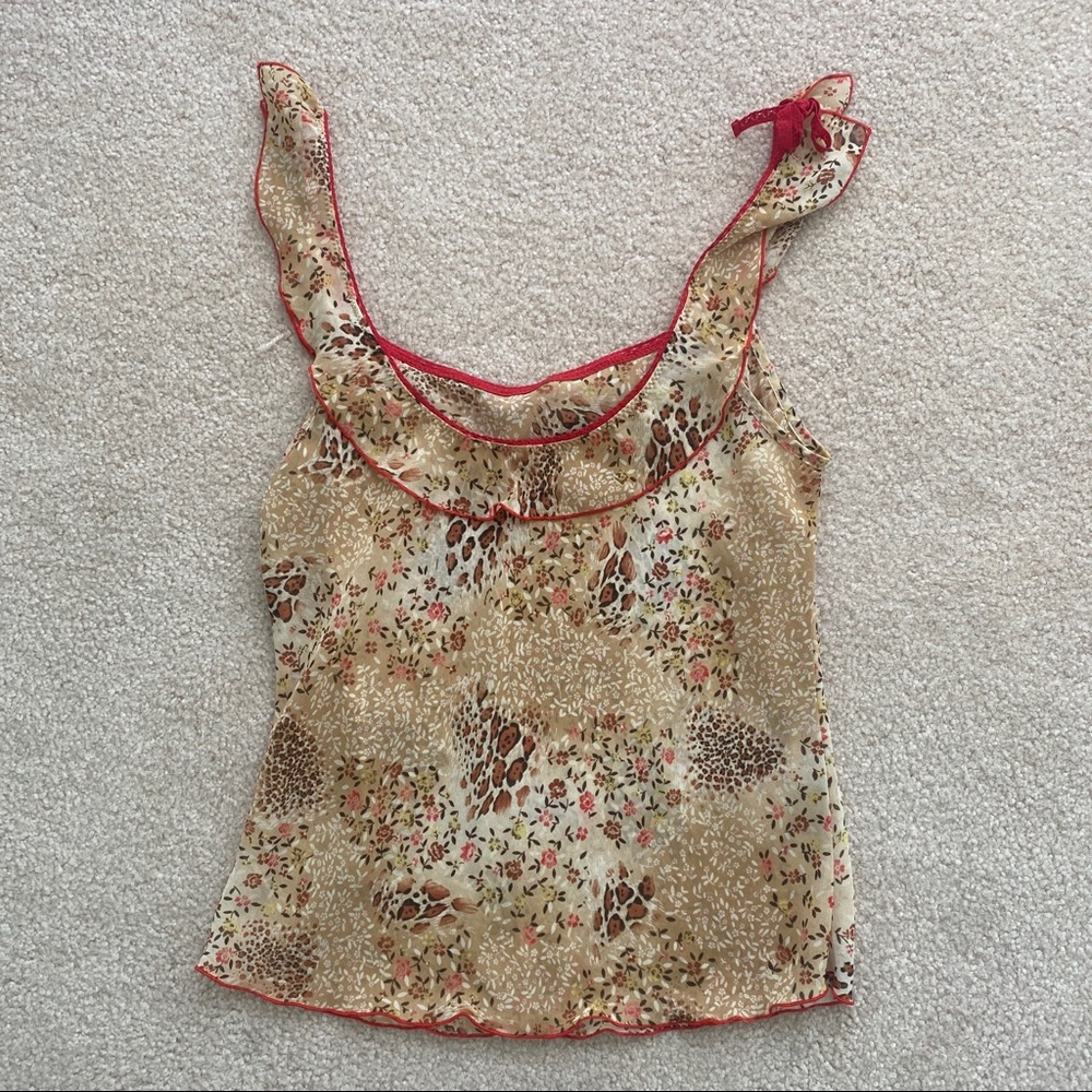 Y2k sheer tank top ~